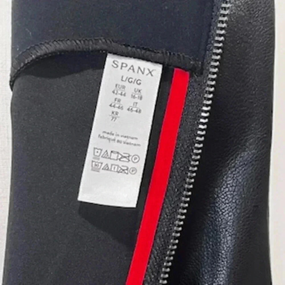 NEW Spanx Leather Like Sleeveless Sheath Dress Black‎  Women’s Size large NWT - Picture 10 of 13